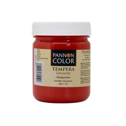 Pannoncolor tempera 602-1 középvörös 200ml