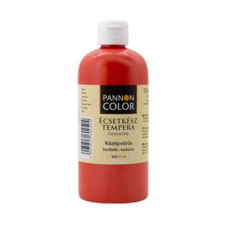 Pannoncolor tempera 602 középvörös ecsetkész 500ml