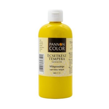 Pannoncolor tempera 603 világossárga ecsetkész 500ml