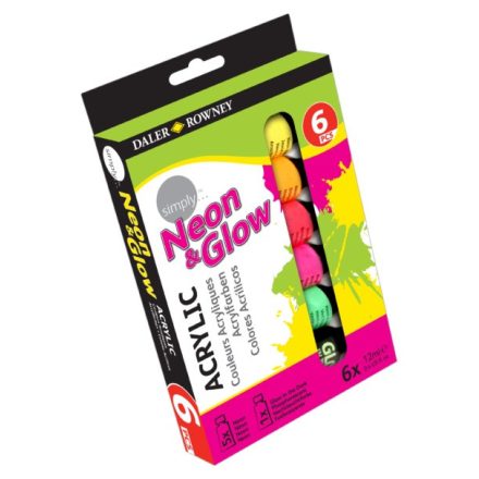 Daler-Rowney SIMPLY akrilfesték neon 6*12ml