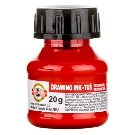 Koh-i-noor DRAWING INK tus 20g piros