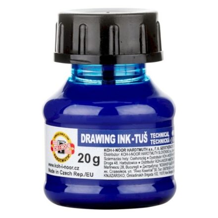Koh-i-noor DRAWING INK tus 20g kék