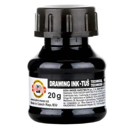 Koh-i-noor DRAWING INK tus 20g fekete