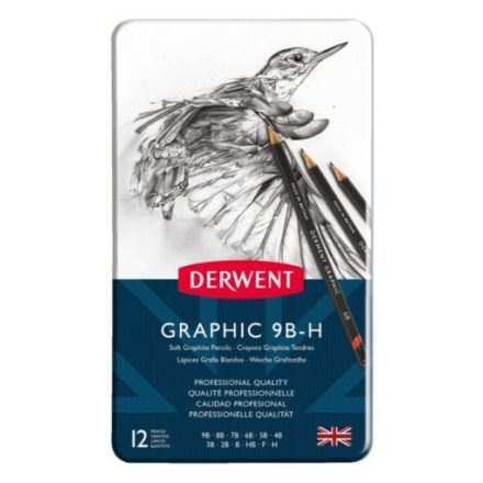 Derwent GRAPHIC grafitceruza készlet 9B-H 12db-os