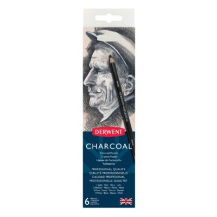 Derwent CHARCOAL szénceruza készlet fémdobozban 6db-os