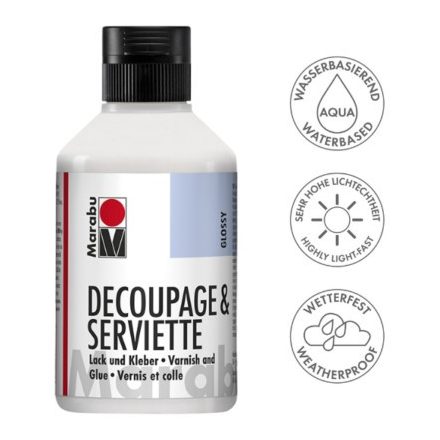 Marabu DECOUPAGE & SERVIETTE ragasztólakk fényes 250ml