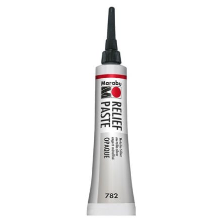 Marabu RELIEF PASTE kontúrozó üvegfestékhez 782 metálfényű ezüst 20ml