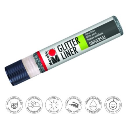 Marabu GLITTER LINER kontúrozó 579 grafit 25ml