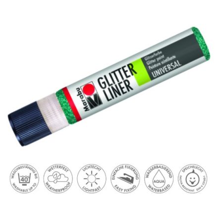 Marabu GLITTER LINER kontúrozó 592 petrol 25ml