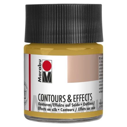 Marabu CONTOURS AND EFFECTS selyemkontúr és effekt festék 784 metálfényű arany 50ml