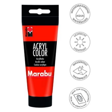 Marabu ACRYL COLOR akrilfesték 006 cinóber 225ml