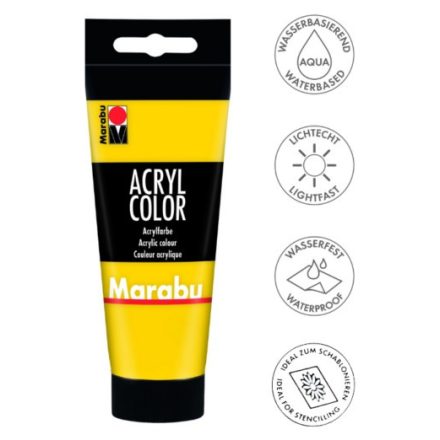 Marabu ACRYL COLOR akrilfesték 019 sárga 225ml