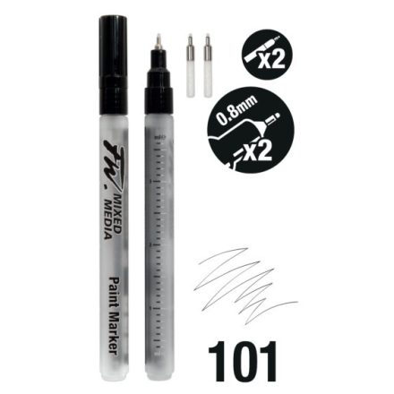 Daler-Rowney FW tölthető filctoll 2xS 0,8mm 2 póthegy