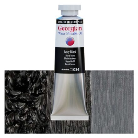 Daler-Rowney GEORGIAN WATER MIXABLE OIL vizes olajfesték 034 csontfekete 37ml