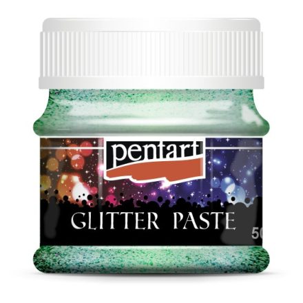 Glitterpaszta finom 50 ml világoszöld