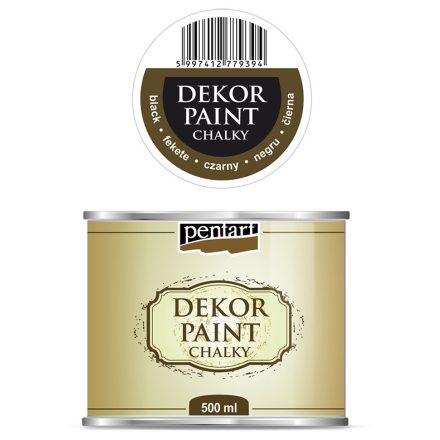 Dekor krétafesték 500 ml fekete